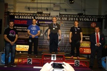 SM 2016, Toni V. klassisen voimanoston pronsia M, 74kg/637,5kg.