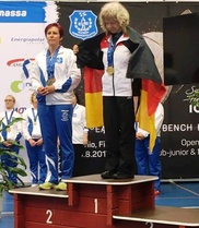 Tarja Partanen  Mastersien EM-hopeaa 57/N50 SE-tuloksella 67,5kiloa.