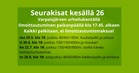 Seurakisat 26